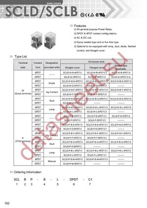 SCLB-W-DPDT-C120VAC datasheet  